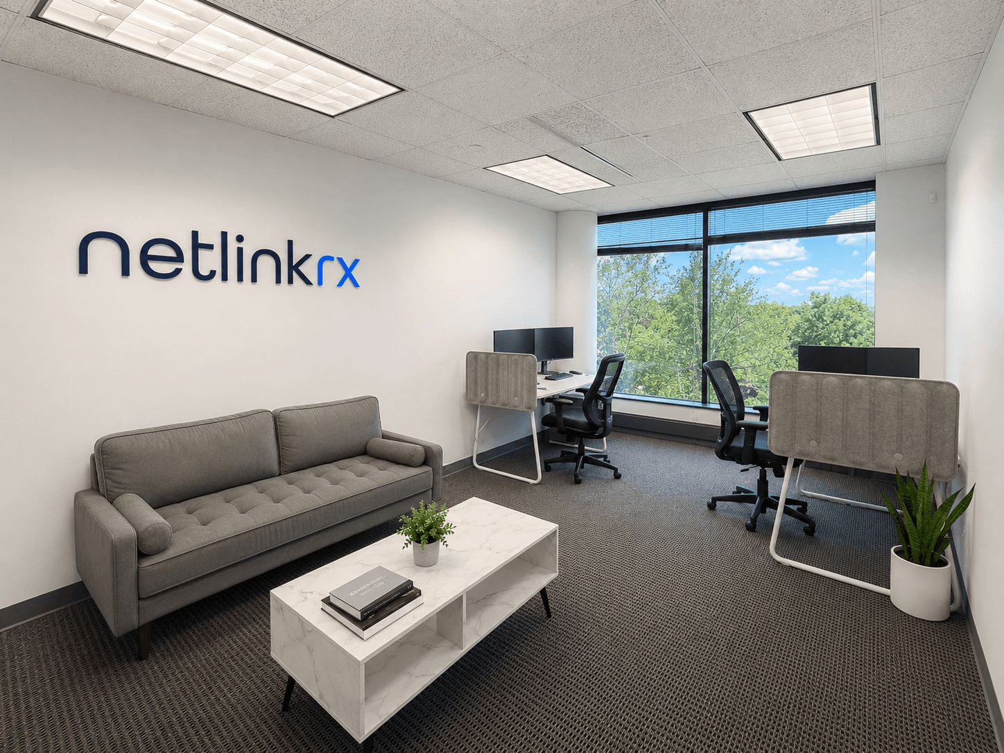 NetLinkRx operations center with clinical pharmacist workstations